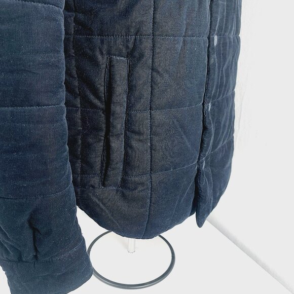 Zara Men's Black Mock Neck Suede Front Snap Winter Puffer Jacket Size XL - Picture 6 of 13